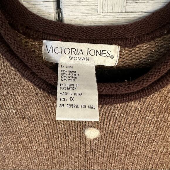 Vintage, Victoria Jones, Christmas sweater in excellent condition size 1X - Picture 4 of 5